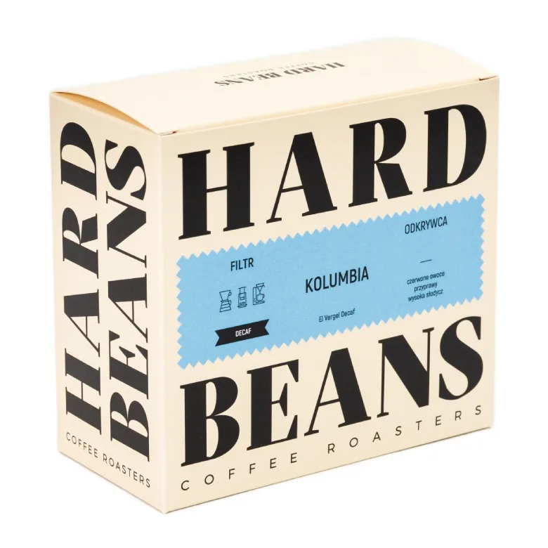 Кофе в зёрнах Hard Beans Kolumbia El Vergel Decaf Filtr, 250 г, без кофеина