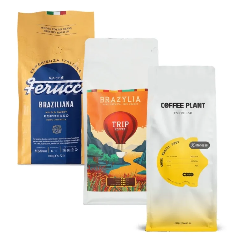 Набор кофе в зёрнах из Бразилии 3x1 кг (Ferucci Braziliana, Trip Coffee Brazylia, Coffee Plant Sweet Brazil Shot)