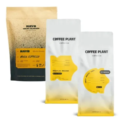 Набор кофе в зёрнах из Бразилии 3x1 кг (Sweet Brazil Shot, Brazylia Mogiana, HAYB Cerrado Patrocinio)
