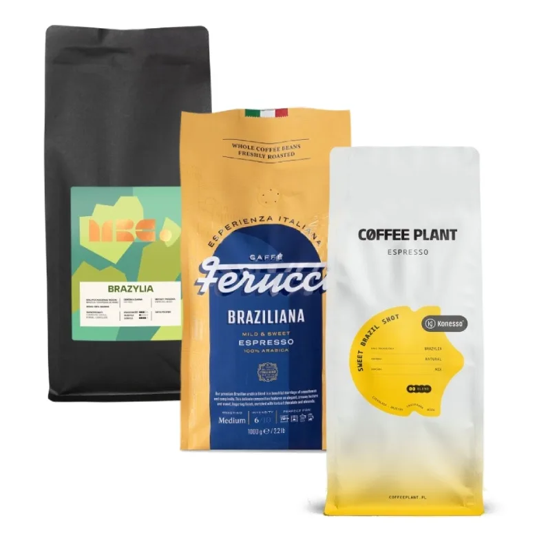 Набор кофе в зёрнах из Бразилии 3x1 кг (Sweet Brazil Shot, Ferucci Braziliana, MRC Brazylia)
