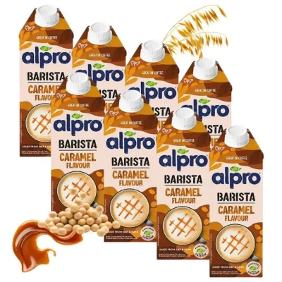 Растительный напиток Alpro Barista Caramel овсяно-соевый, набор 8х750 мл