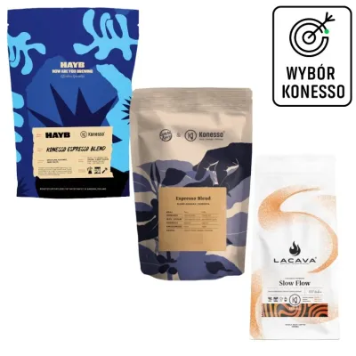 Набор кофе в зёрнах Klasyka i Slodycz Wybor Konesso 3x1 кг (LaCava Slow Flow, Instytut Kawy Espresso Blend, HAYB Espresso Blend)