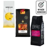 Набор кофе в зёрнах Shot Wybor Konesso 3x1 кг (LaCava Mexican Chocolate Shot, Coffee Plant Sweet Brazil Shot, Story Love Shot) — фото 1