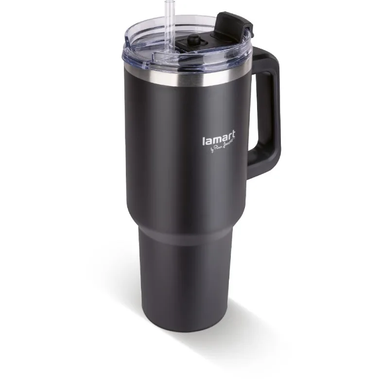 Термокружка Lamart Huge 0,9 л, черная