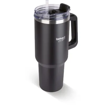 Термокружка Lamart Huge 0,9 л, черная