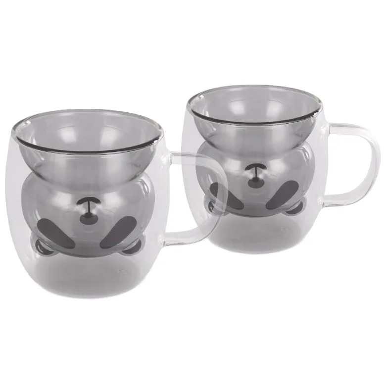 Стаканы Lamart Vaso Bear 230 мл, черные (2 шт)