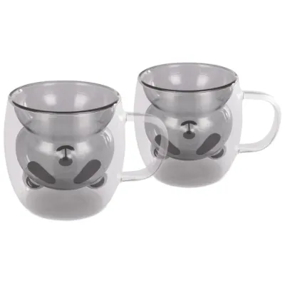 Стаканы Lamart Vaso Bear 230 мл, черные (2 шт)