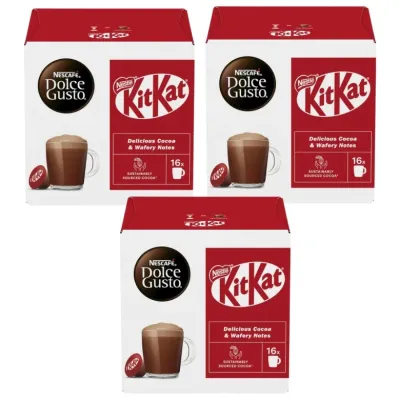 Набор капсул Nescafe Dolce Gusto KitKat Chocolate, 3 упаковки по 16 штук
