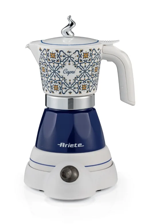Электрическая гейзерная кофеварка Ariete Mokina Capri 13580C, синяя
