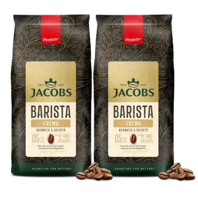 Кофе в зёрнах Jacobs Barista Editions Crema, набор 2х1 кг