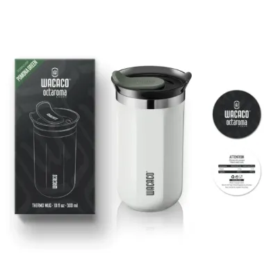 Термокружка Wacaco Octaroma Lungo Ceramic White 300 мл белая