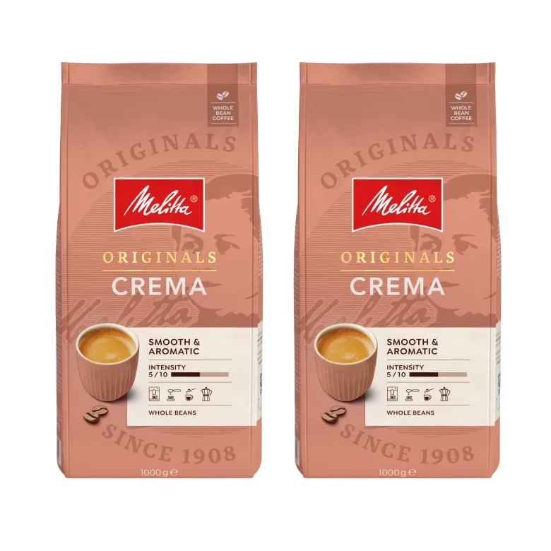 Кофе в зёрнах Melitta Originals Crema, набор 2х1 кг