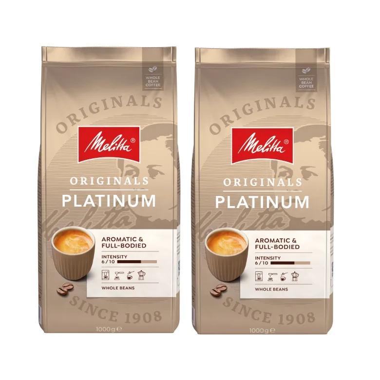 Кофе в зёрнах Melitta Originals Platinum, набор 2х1 кг