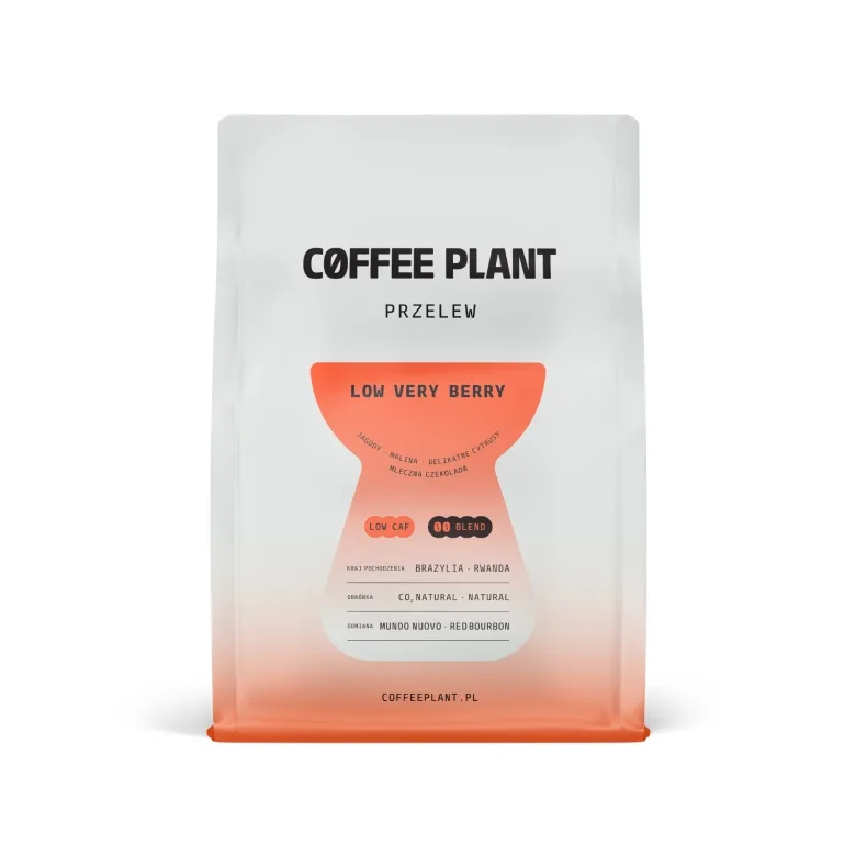 Кофе в зёрнах Coffee Plant LOW Very Berry с пониженным содержанием кофеина, 250 г