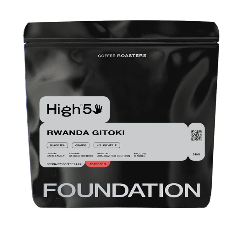 Кофе в зёрнах Foundation Coffee Roasters High5 Руанда Гитоки, для эспрессо, 250 г
