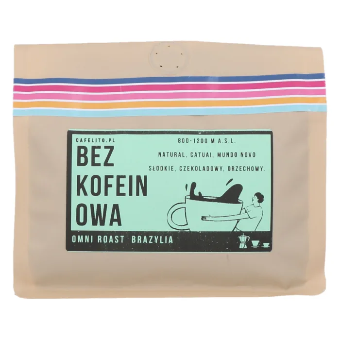 Кофе в зёрнах Cafelito Бразилия Сантос без кофеина, 250 г