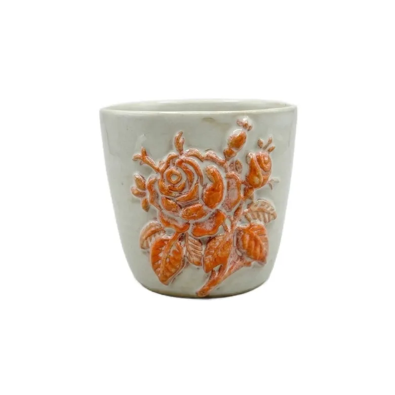 Керамическая чашка Pot Pot Оранжевая Роза, 200 мл