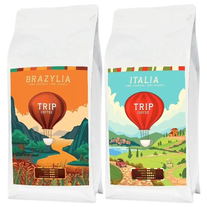 Набор кофе в зёрнах Trip Coffee Бразилия и Италия, 2х1 кг