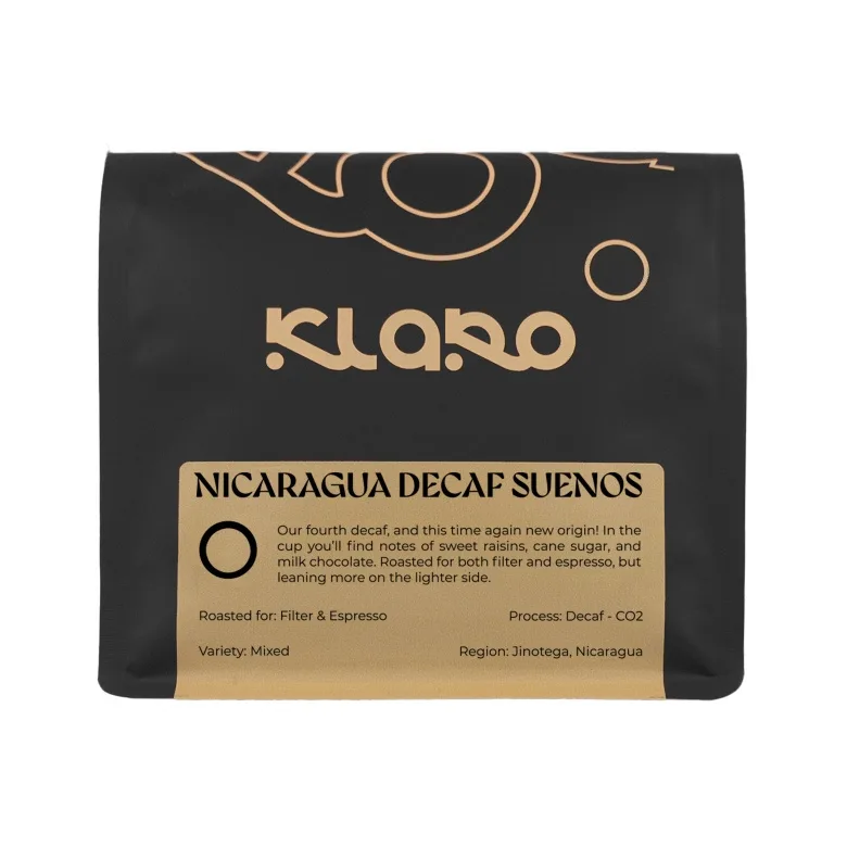 Кофе в зёрнах Klaro Никарагуа Декаф Суэньос без кофеина 250 г