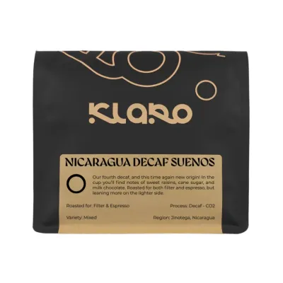 Кофе в зёрнах Klaro Никарагуа Декаф Суэньос без кофеина 250 г