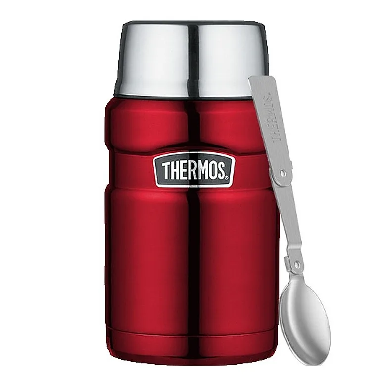 Термос для еды со складной ложкой и кружкой Thermos 710 мл, красный