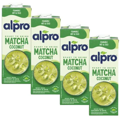 Растительный напиток Alpro Matcha Ready To Drink, набор 4х1 л