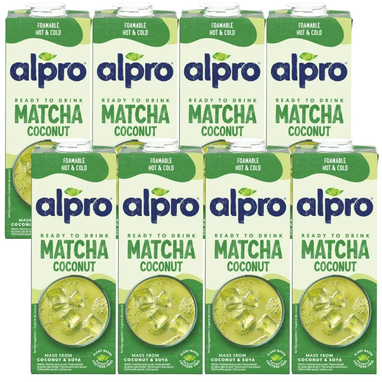 Растительный напиток Alpro Matcha Ready To Drink, набор 8х1 л