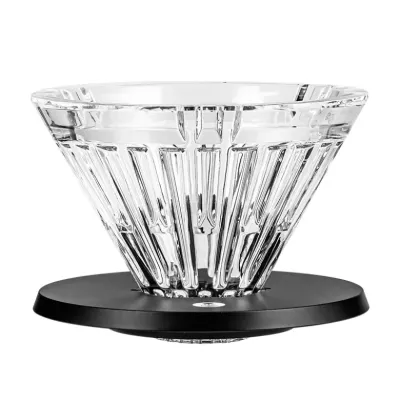 Стеклянный дриппер Timemore Crystal Eye TURBO 01, черная подставка