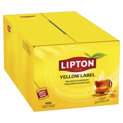 Чай чёрный Lipton Yellow Label в пакетиках, 400 шт