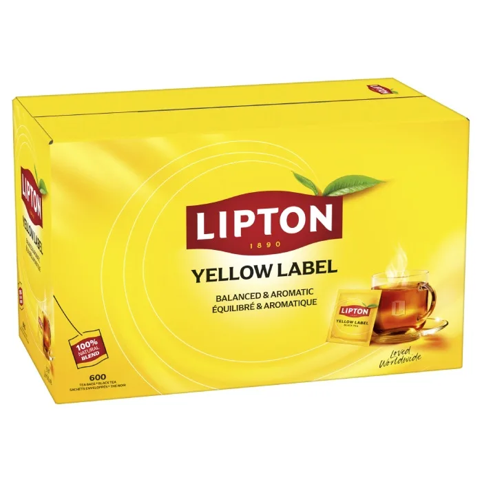 Чай чёрный Lipton Yellow Label в пакетиках, 600 шт