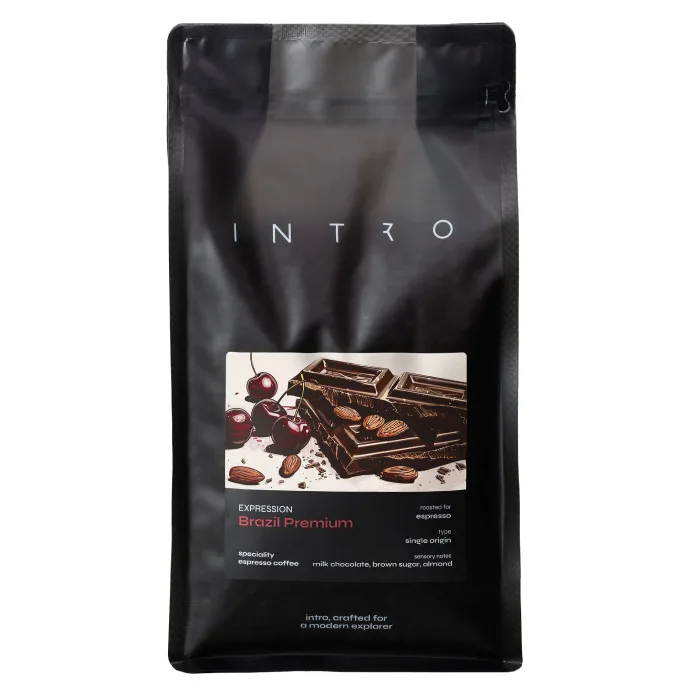 Кофе в зёрнах INTRO Brazil Premium Espresso, средняя обжарка, 1 кг