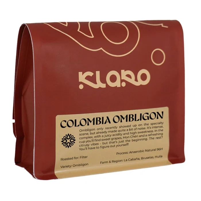 Кофе в зёрнах Klaro Colombia Ombligon La Cabana, светлая обжарка, фильтр, 200 г