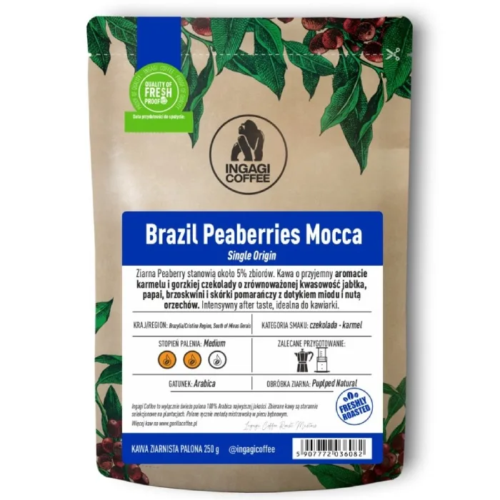 Кофе в зёрнах Ingagi Coffee Brazil Peaberries Mocca 1 кг