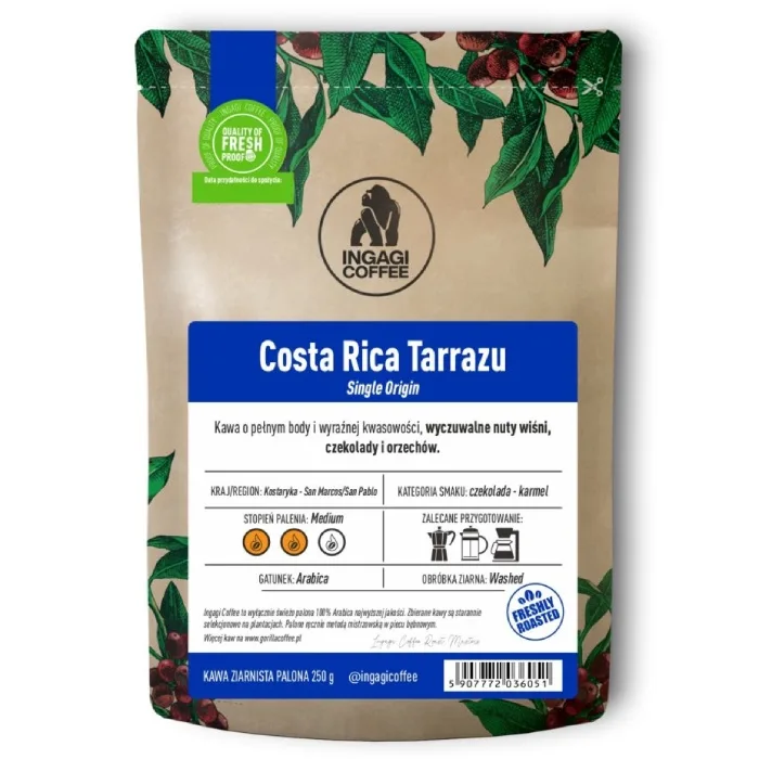 Кофе в зёрнах Ingagi Coffee Costa Rica Tarrazu 1 кг