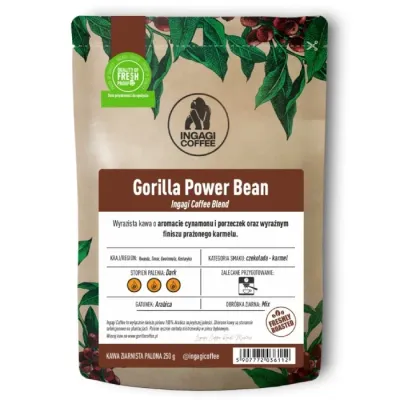 Кофе в зёрнах Ingagi Coffee Gorilla Power Bean 1 кг
