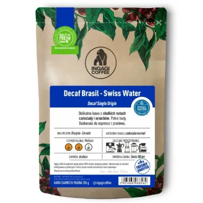 Кофе в зёрнах Ingagi Coffee Decaf Brasil Swiss Water без кофеина 1 кг