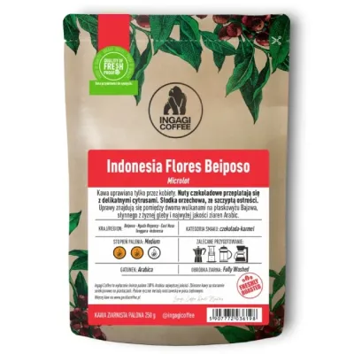 Кофе в зёрнах Ingagi Coffee Indonesia Flores Beiposo 1 кг