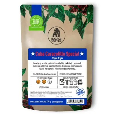 Кофе в зернах Ingagi Coffee Cuba Caracolillo Special Omniroast 1 кг