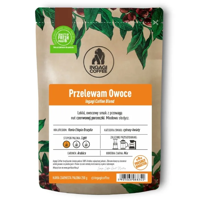 Кофе в зернах Ingagi Coffee Przelewam Owoce светлая обжарка 1 кг