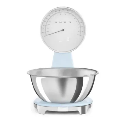Цифровые кухонные весы Smeg KSF01PBWW - Пастельно-голубой глянец
