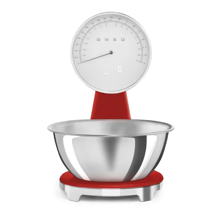 Цифровые кухонные весы Smeg KSF01RDWW - Красный глянец