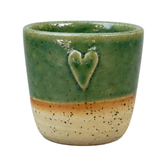 Керамическая чашка Pot Pot Glossy Green Heart 200 мл