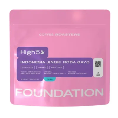 Кофе в зернах Foundation Coffee Roasters High5 Indonesia Jingki Roda Gayo Filtr, 100 г