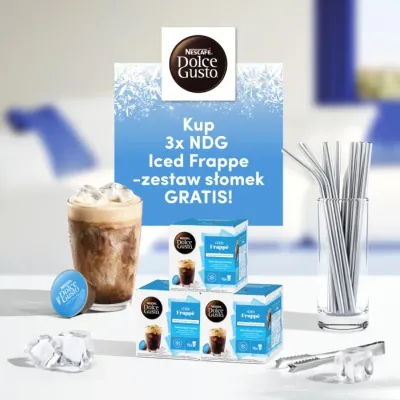 Кофе в капсулах Nescafe Dolce Gusto Iced Frappe с металлическими трубочками, 48 шт