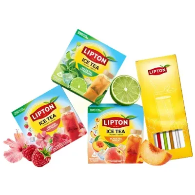 Набор чая Lipton Ice Tea 3 упаковки со стеклянными трубочками