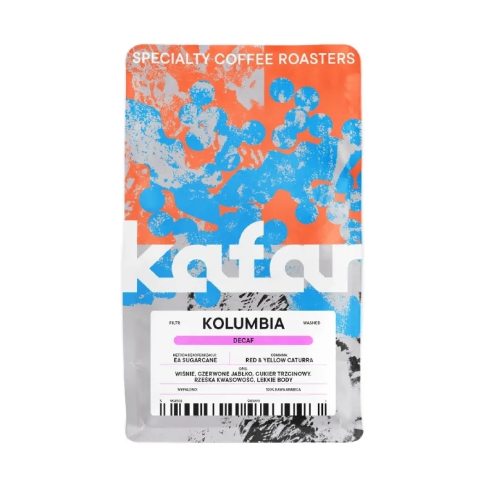 Кофе в зёрнах Kafar Kolumbia Decaf 250 г, без кофеина