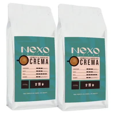 Кофе в зёрнах NEXO Coffee Crema, набор 2 упаковки по 1 кг