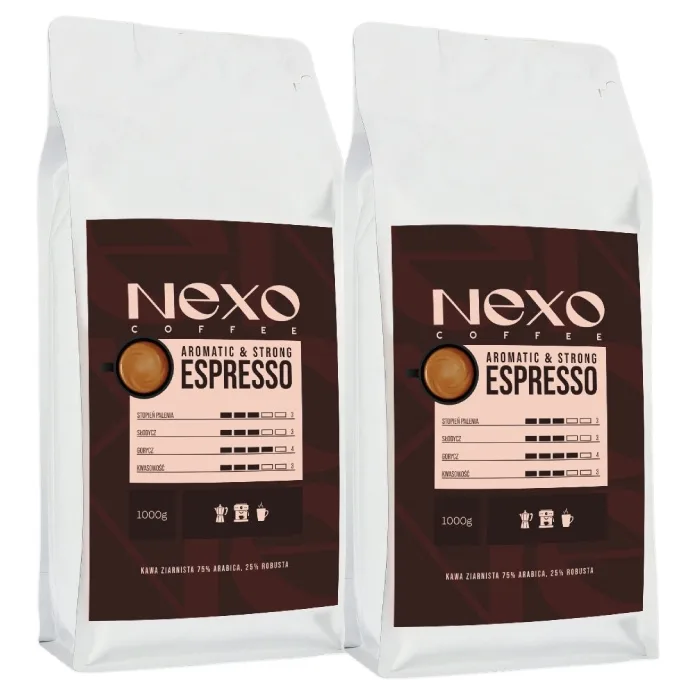 Кофе в зёрнах NEXO Coffee Espresso, набор 2 упаковки по 1 кг