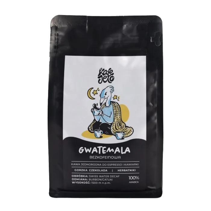 Кофе в зёрнах Kafejeto Гватемала Swiss Water Decaf Espresso без кофеина, 250 г