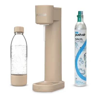 Сатуратор для газирования воды Dafi PushAir с баллоном и бутылкой 0,7 л, капучино